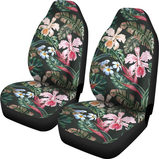 Cattleya Hawaiian Flower plumeria Universal Fit Car Seat Covers