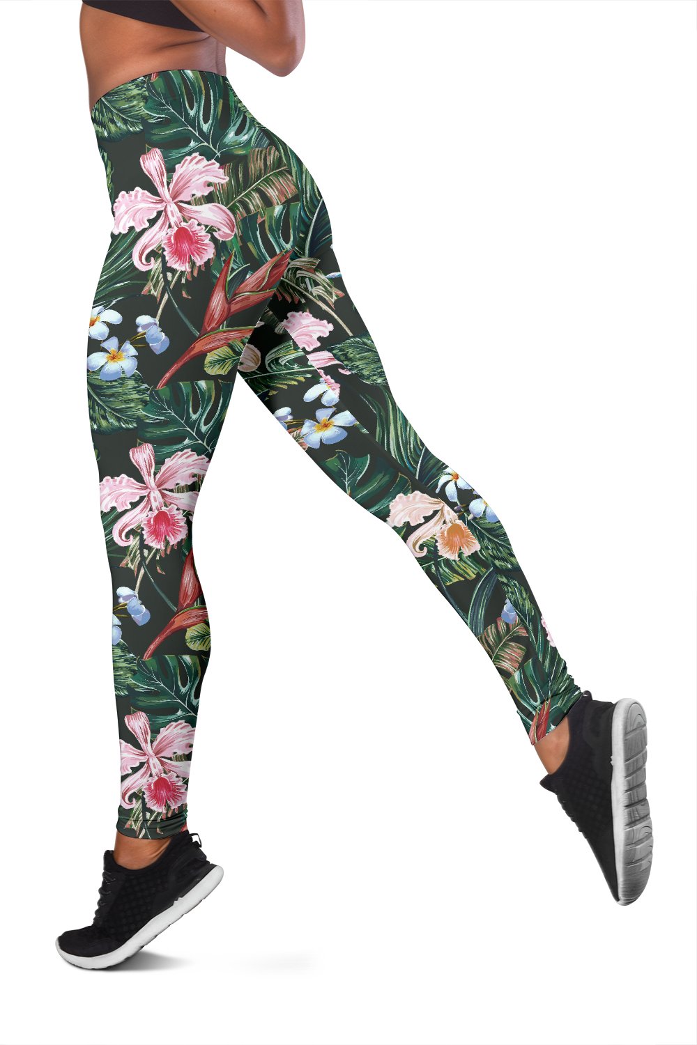 Cattleya Hawaiian Flower Plumeria Women Leggings