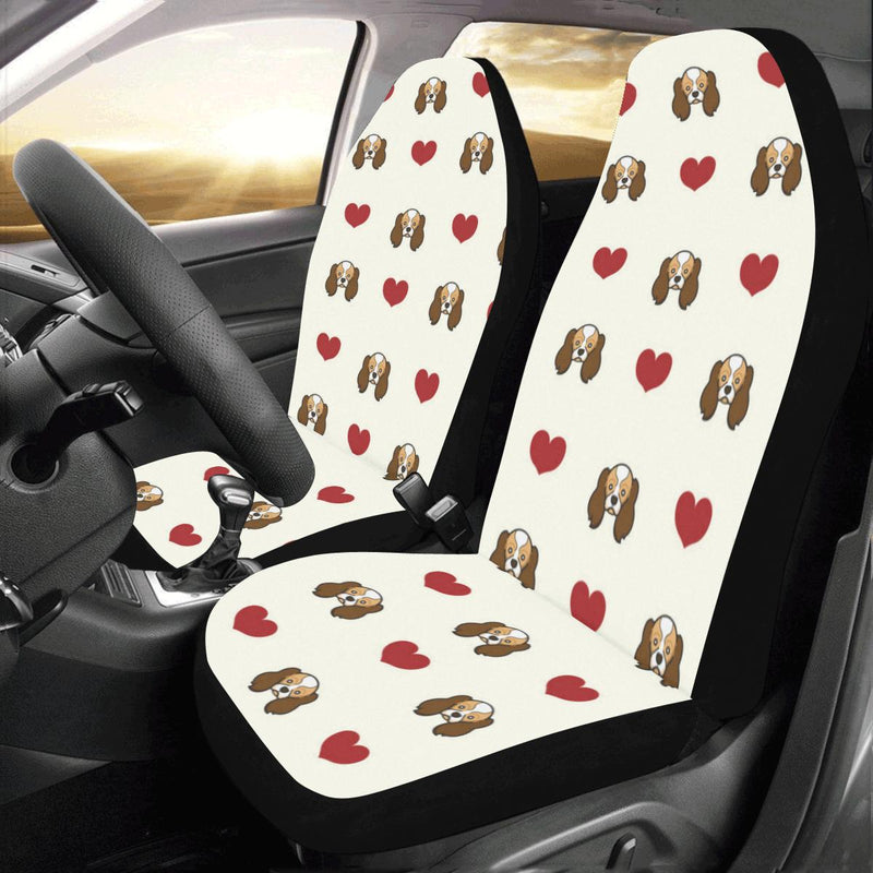 Cavalier King Charles Spaniels Pattern Print Desig Car Seat Covers (Set of 2)-JORJUNE.COM