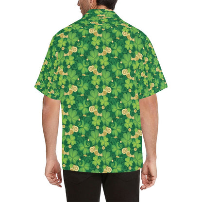 Shamrock Print Design LKS301 Men's Hawaiian Shirt