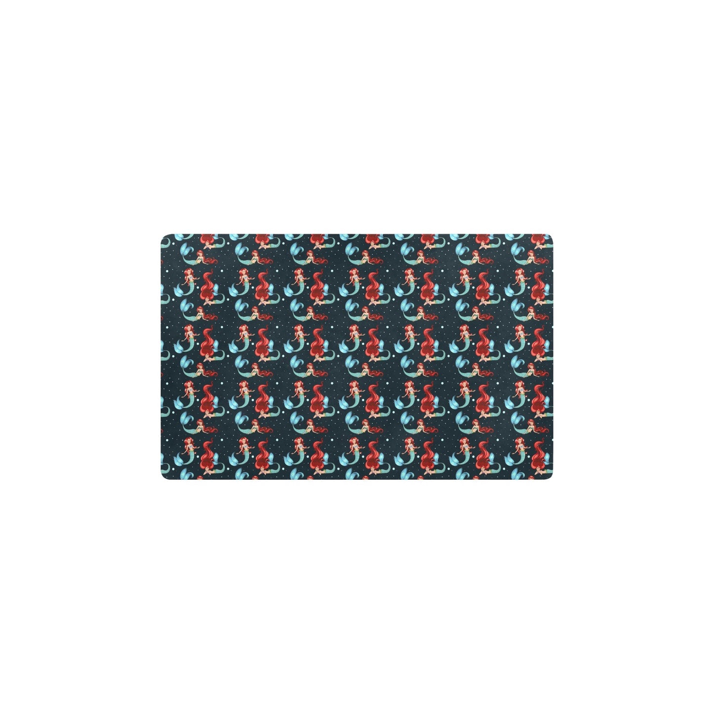 Mermaid Girl Themed Design Print Kitchen Mat