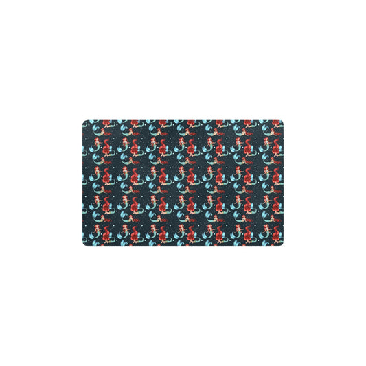 Mermaid Girl Themed Design Print Kitchen Mat