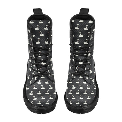 Swan Print Design LKS401 Women's Boots