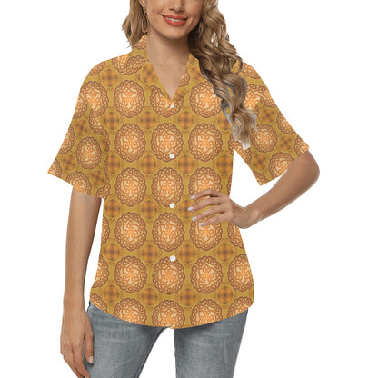 Celtic Pattern Print Design 01 Women's Hawaiian Shirt