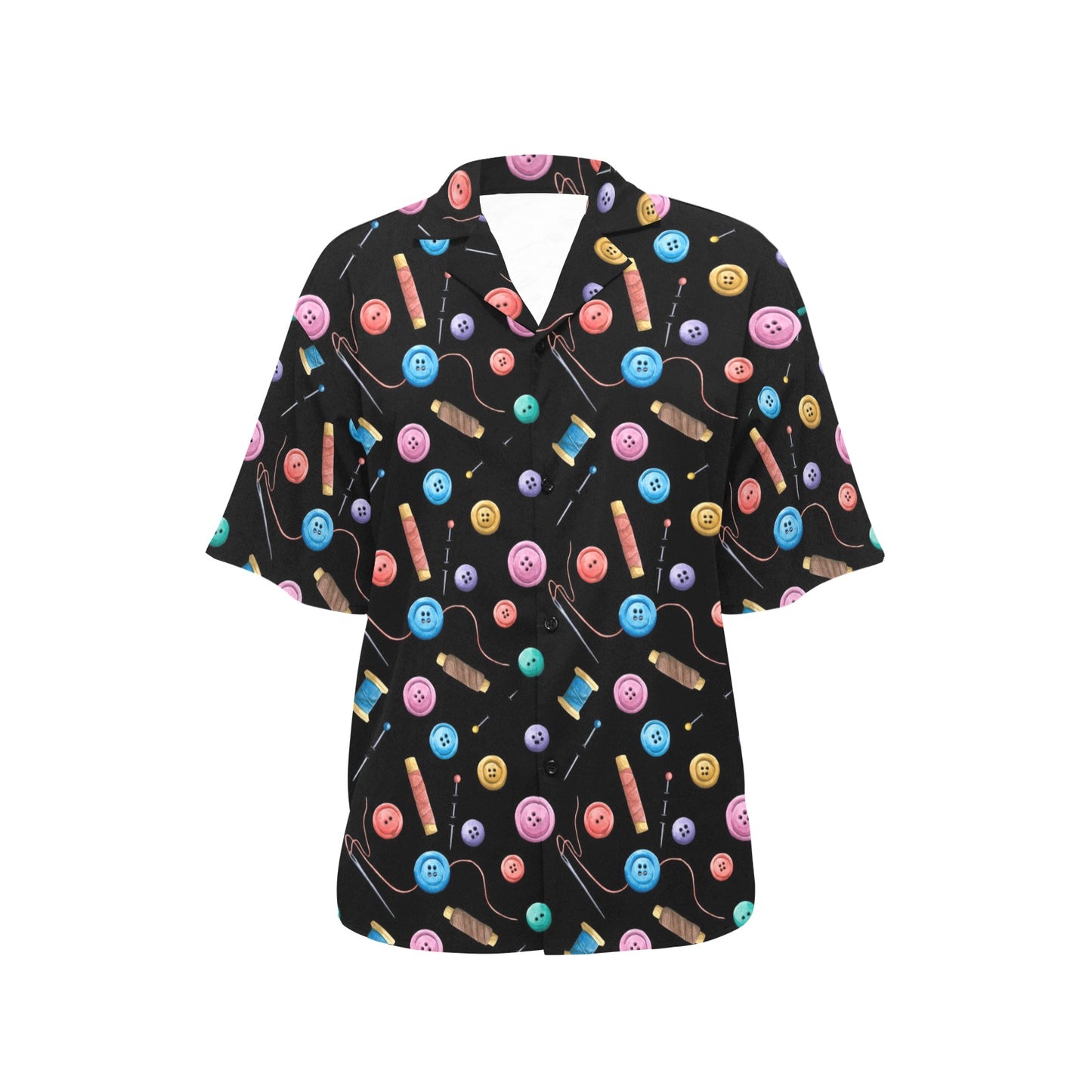 Sewing Print Design LKS309 Women's Hawaiian Shirt