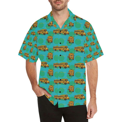 School Bus Print Design LKS308 Men's Hawaiian Shirt