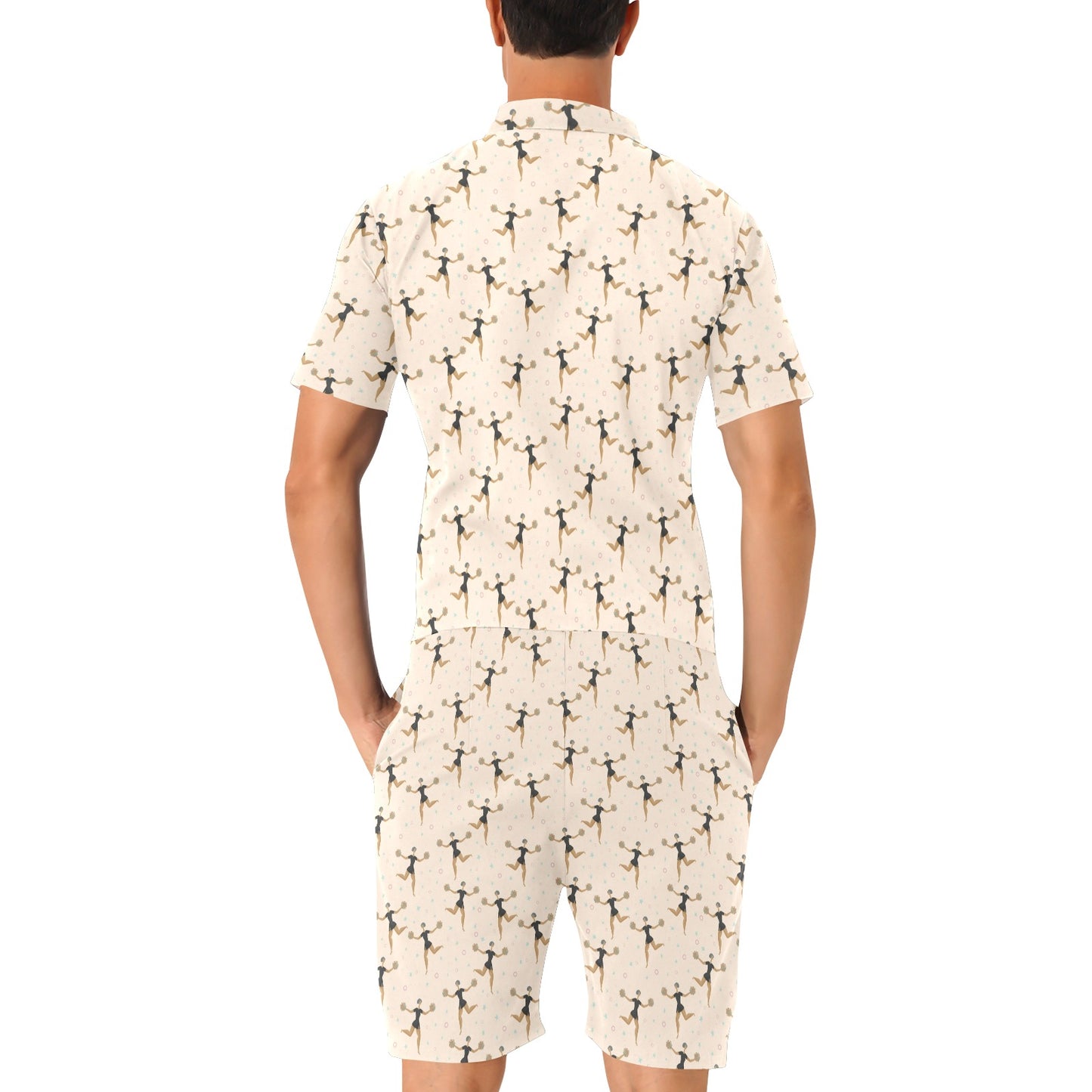 Cheerleader Pattern Print Design 03 Men's Romper
