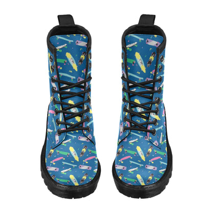 Skateboard Print Design LKS302 Women's Boots