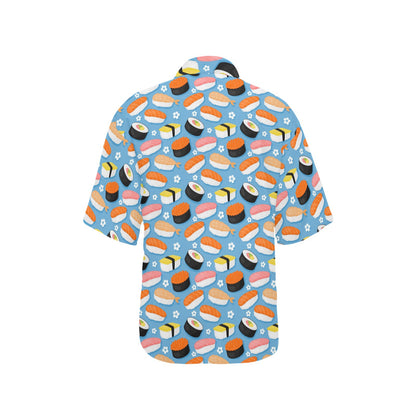 Sushi Print Design LKS304 Women's Hawaiian Shirt