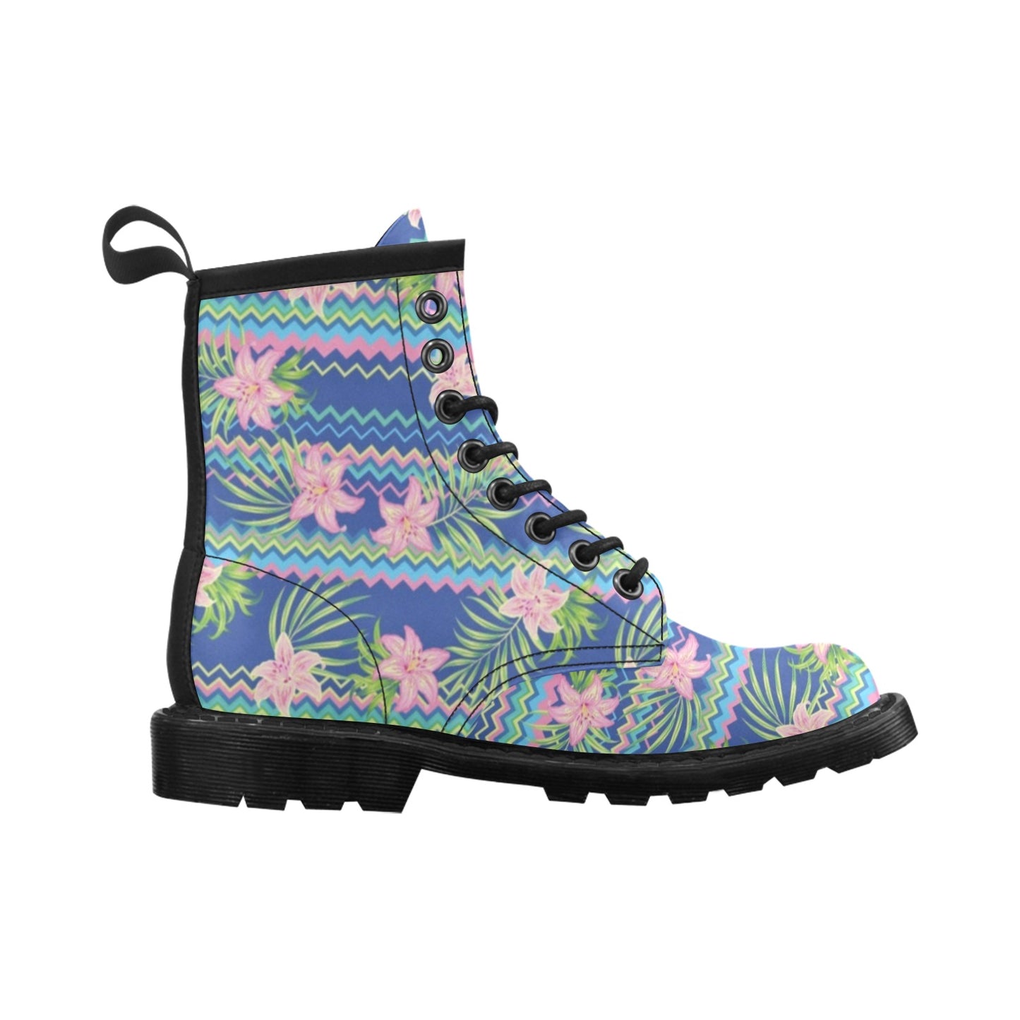 Lily Pattern Print Design LY015 Women's Boots