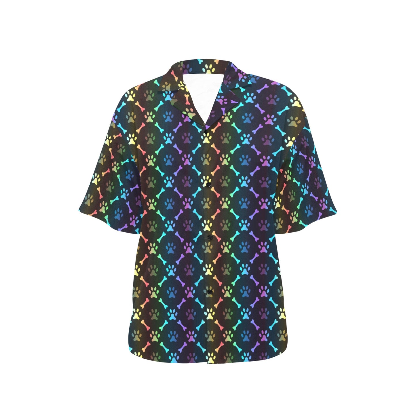 Paw Rainbow Print Women's Hawaiian Shirt