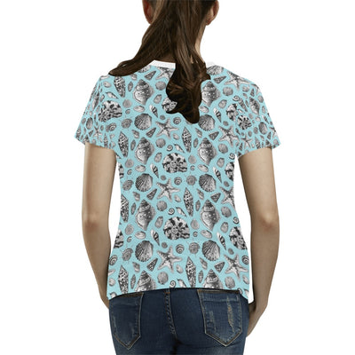 Seashell Beach Print Design LKS302 Women's  T-shirt