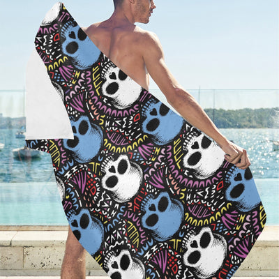 Skull Print Design LKS305 Beach Towel 32" x 71"