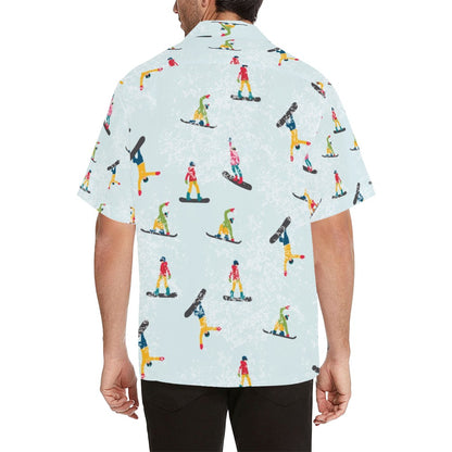 Snowboard Print Design LKS304 Men's Hawaiian Shirt