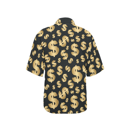Dollar Pattern Print Design DO04 Women's Hawaiian Shirt