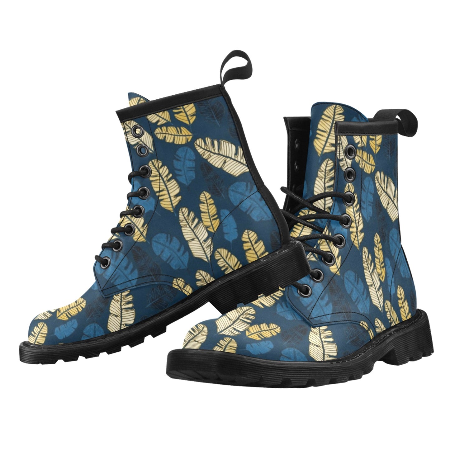 Banana Leaf Pattern Print Design BL09 Women's Boots
