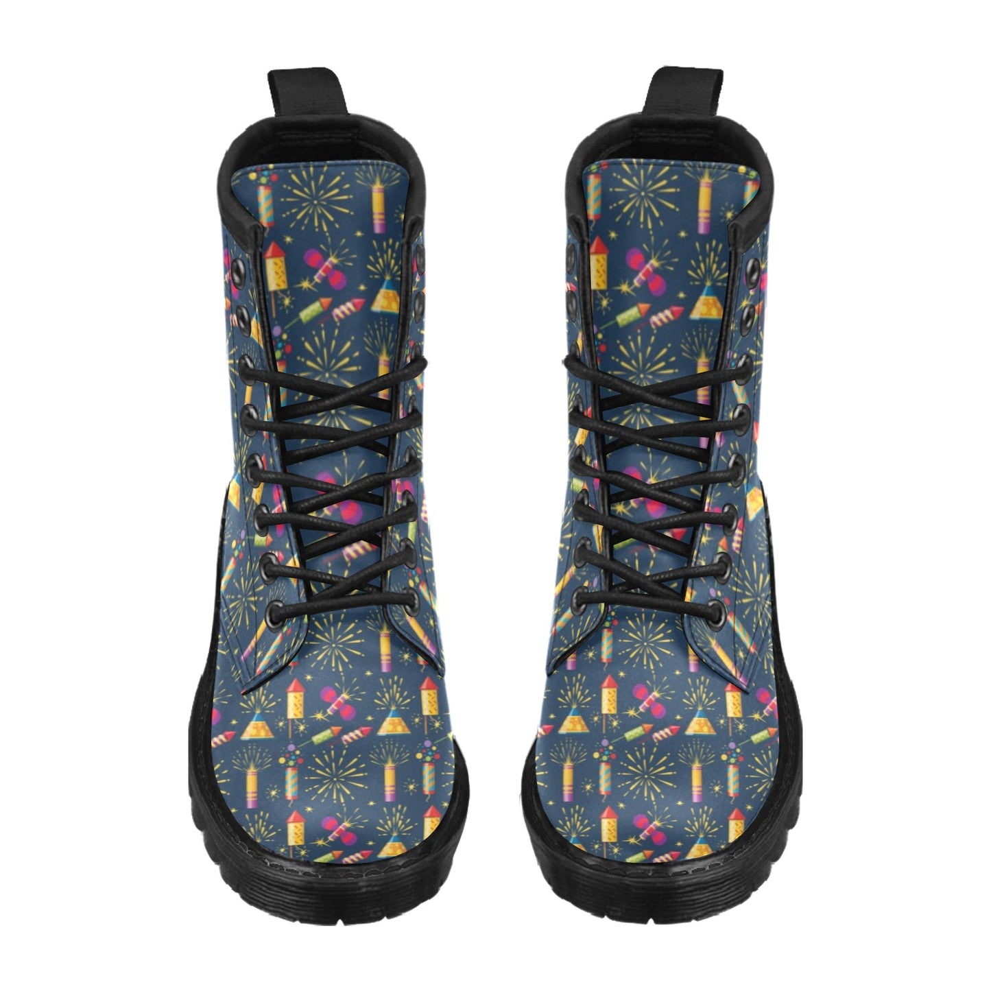 Firework Sparkling Rockets Print Design LKS306 Women's Boots