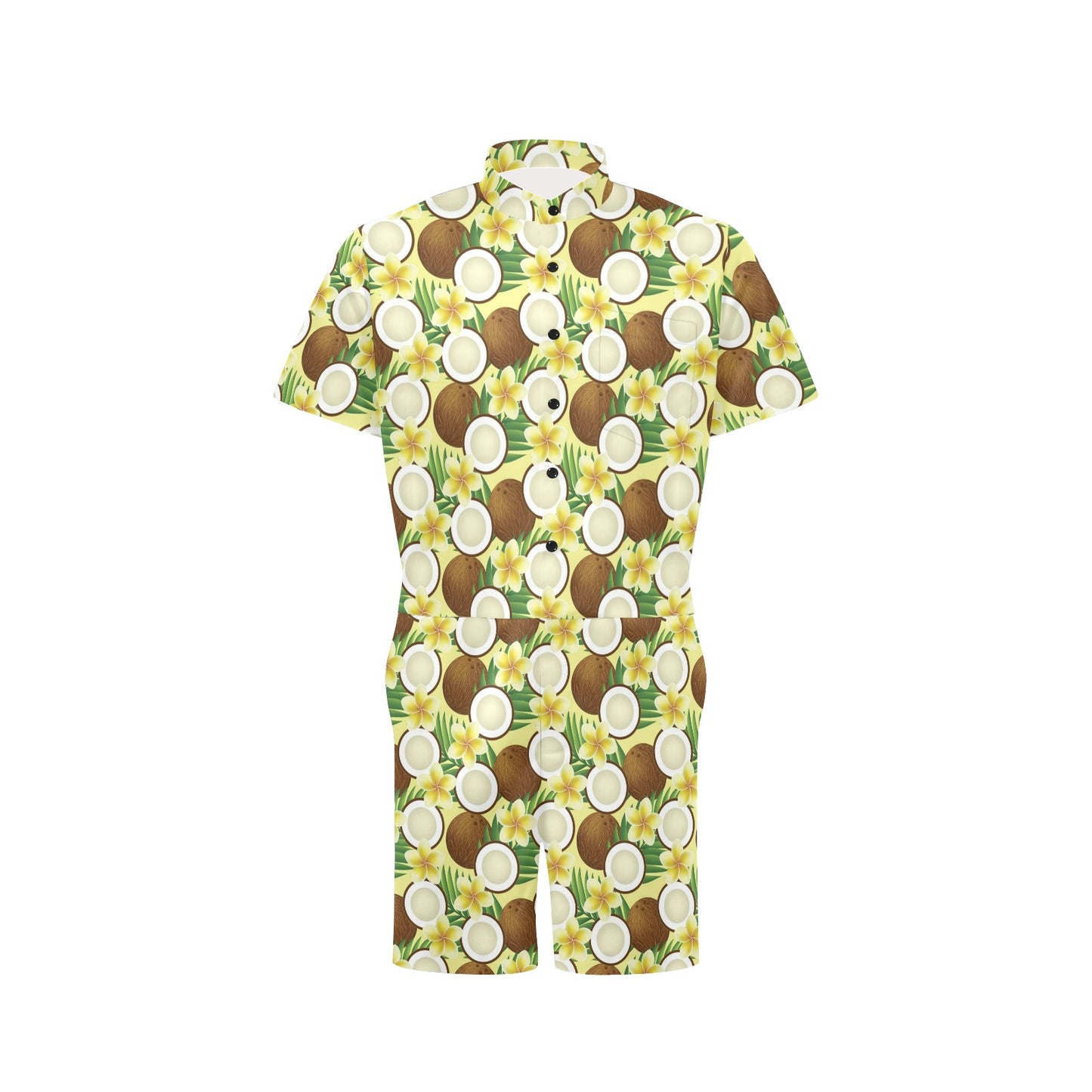 Coconut Pattern Print Design CN02 Men's Romper