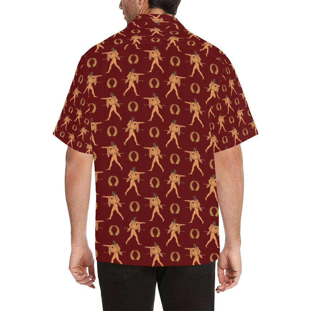 Ancient Greek Print Design LKS307 Men's Hawaiian Shirt