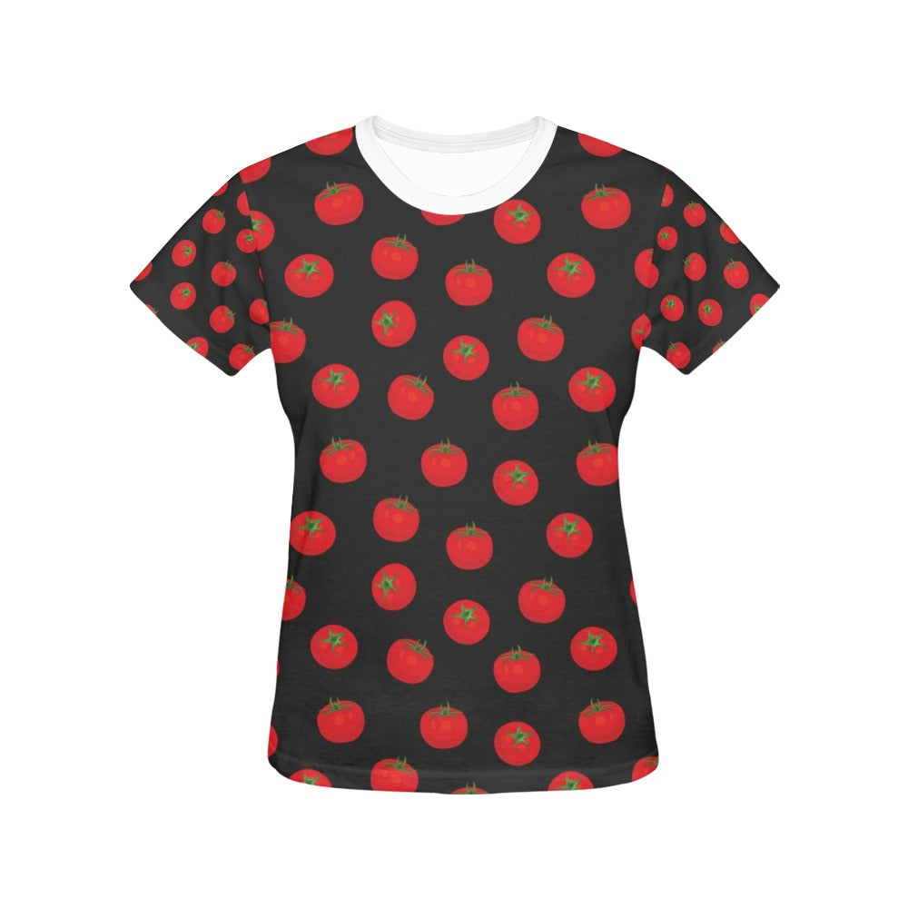 Tomato Print Design LKS305 Women's  T-shirt