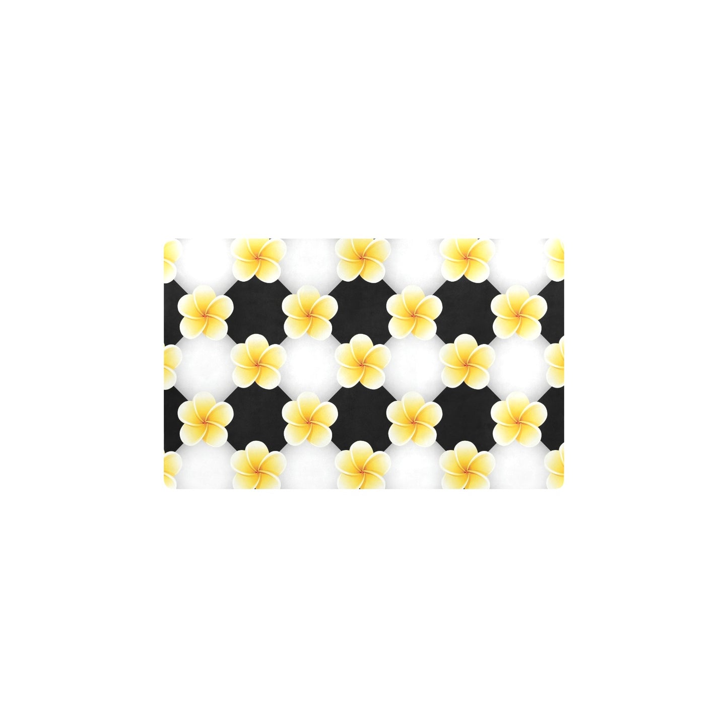 Plumeria Pattern Print Design A04 Kitchen Mat