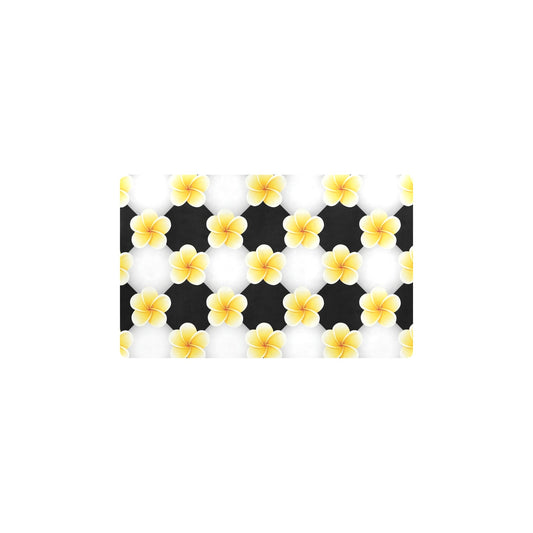 Plumeria Pattern Print Design A04 Kitchen Mat