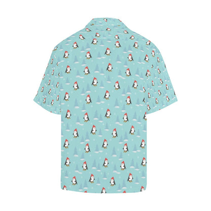 Ski Penguin Print Design LKS304 Men's Hawaiian Shirt