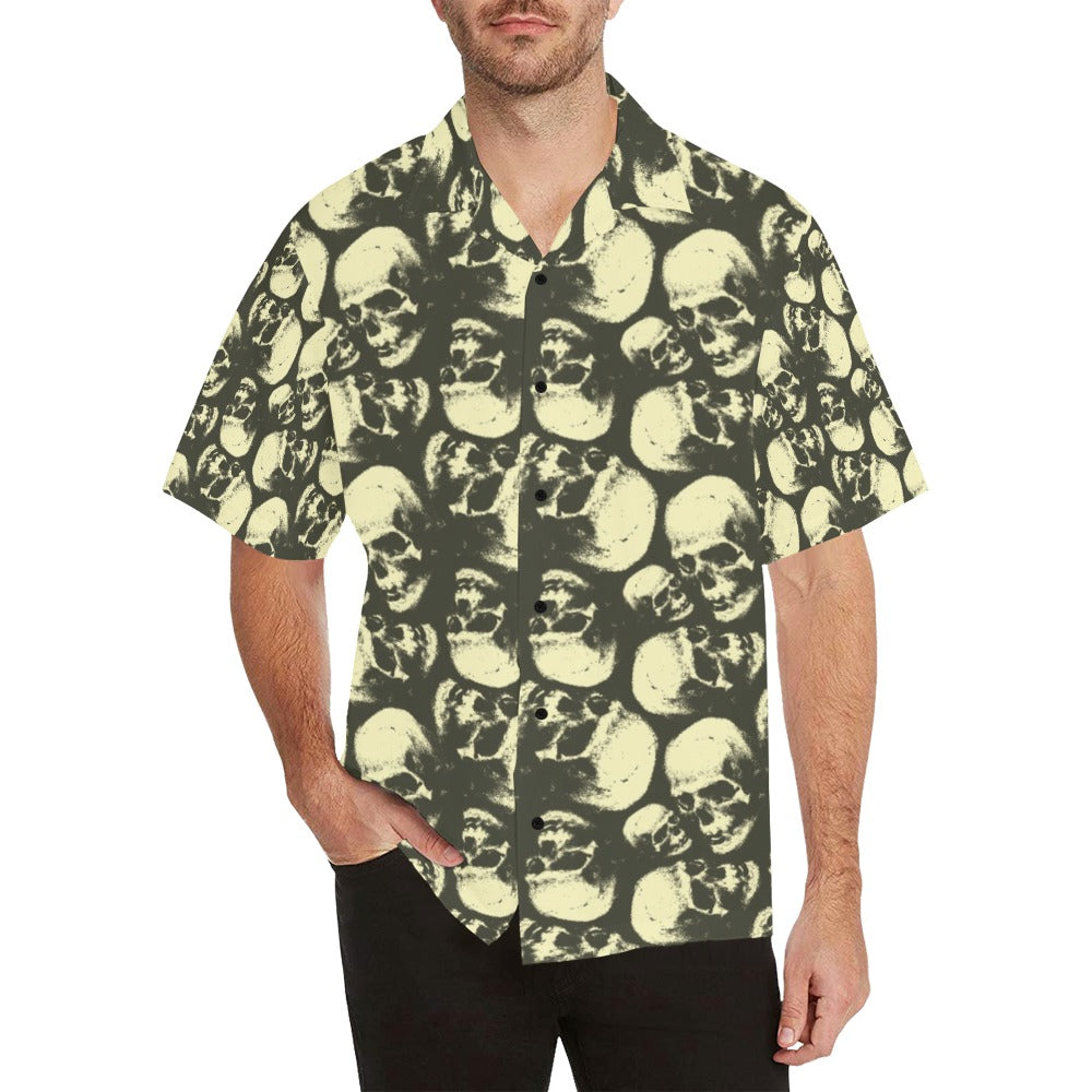 Skull Print Design LKS302 Men's Hawaiian Shirt