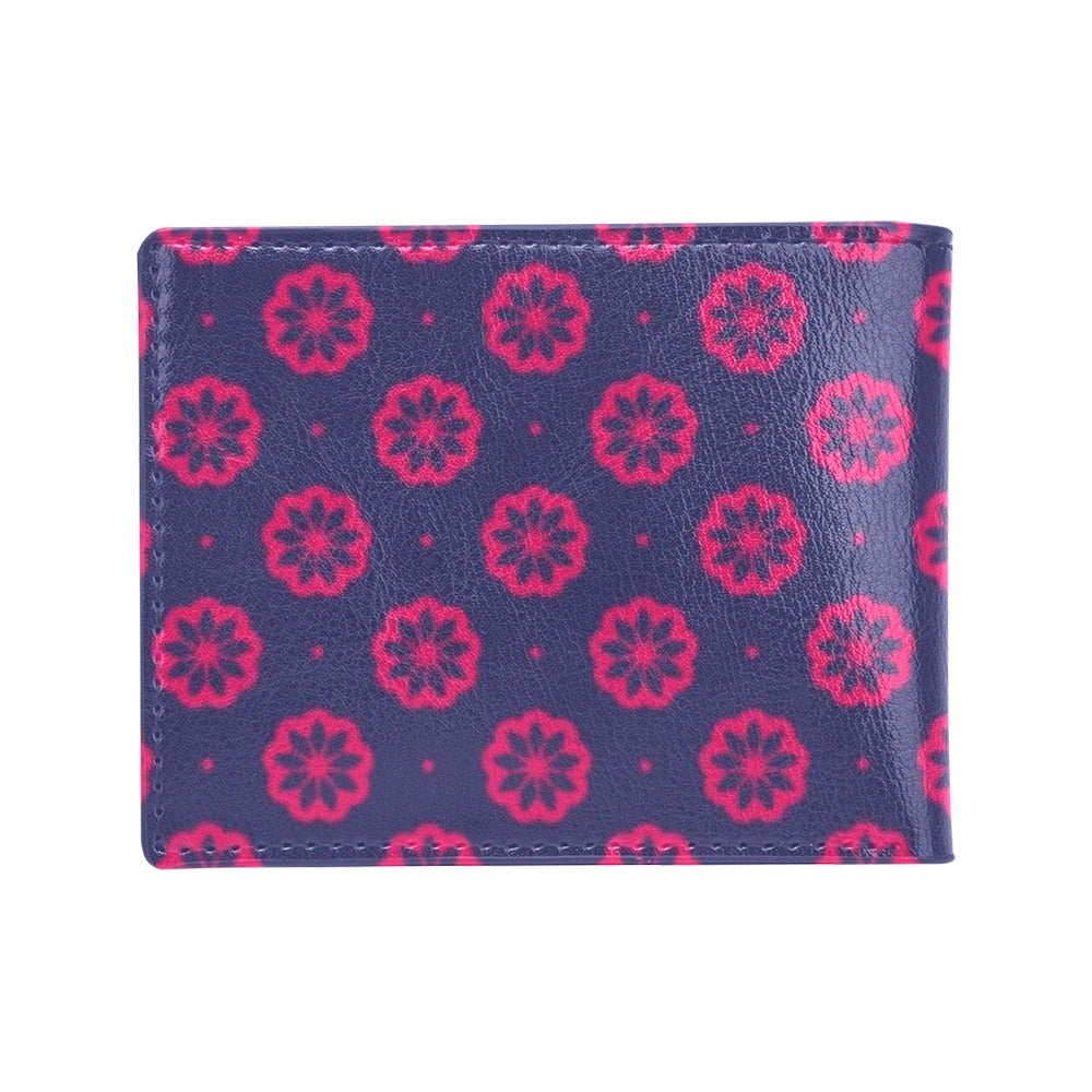 Water Lily Print Design LKS301 Men's ID Card Wallet