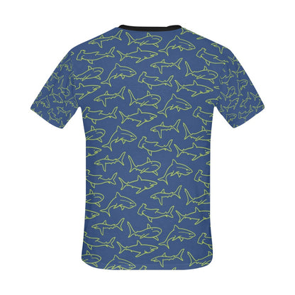 Shark Print Design LKS301 Men's All Over Print T-shirt