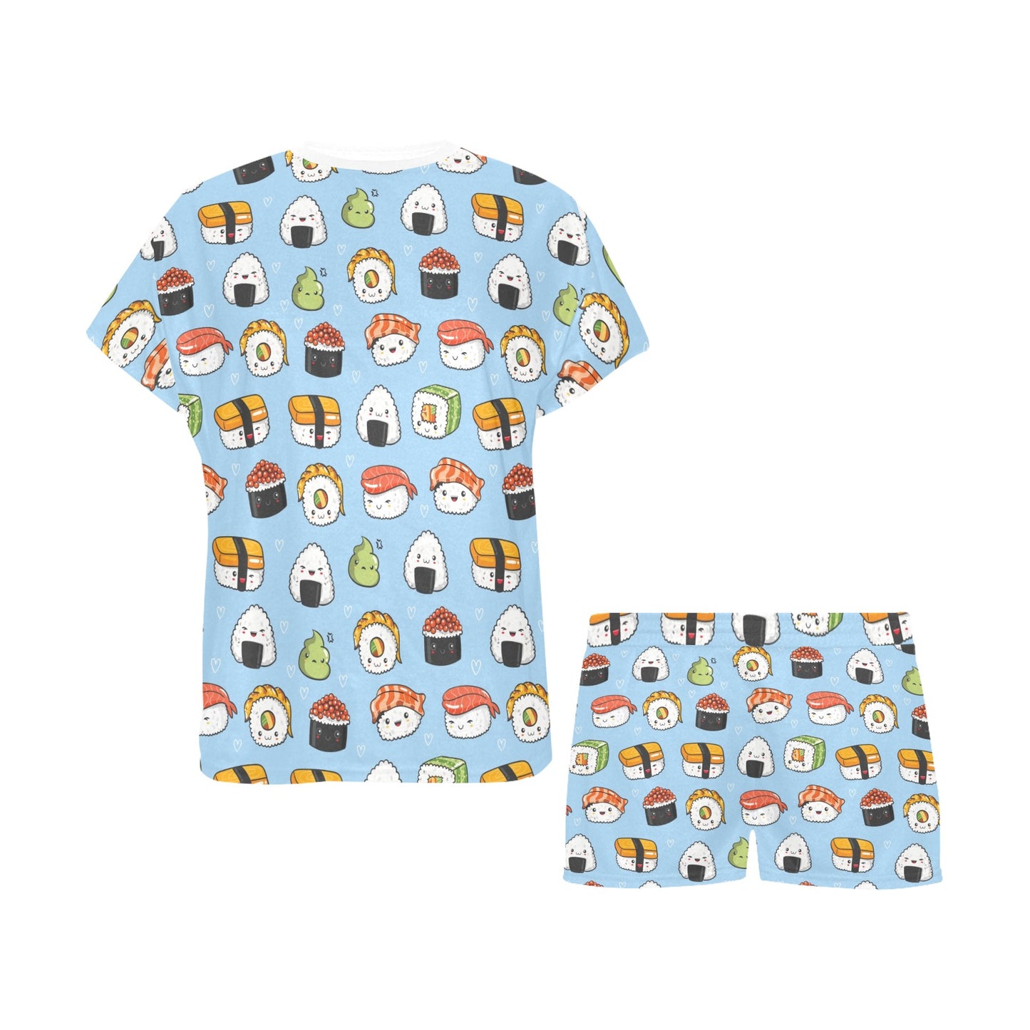 Sushi Print Design LKS303 Women's Short Pajama Set