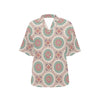 Bohemian Round Style Print Women's Hawaiian Shirt