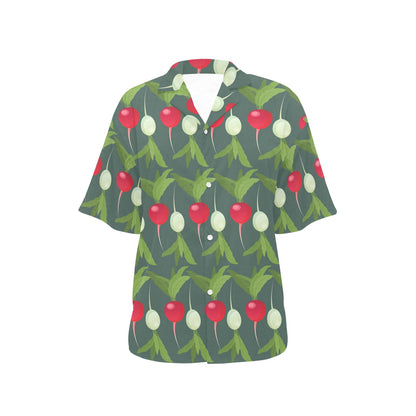 Radish Pattern Print Design A03 Women's Hawaiian Shirt