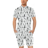 Skeleton Music Player Print Design LKS303 Men's Romper