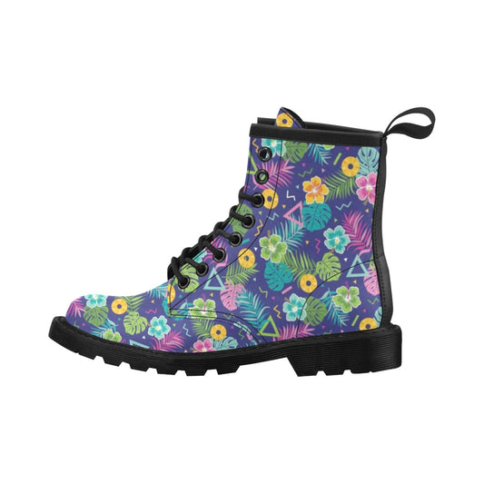 Hawaiian Themed Pattern Print Design H014 Women's Boots