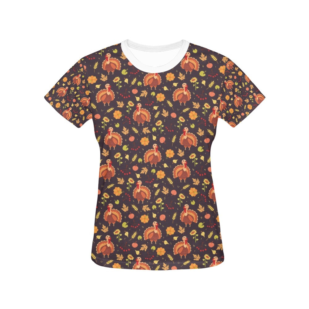 Thanksgiving Print Design LKS305 Women's  T-shirt