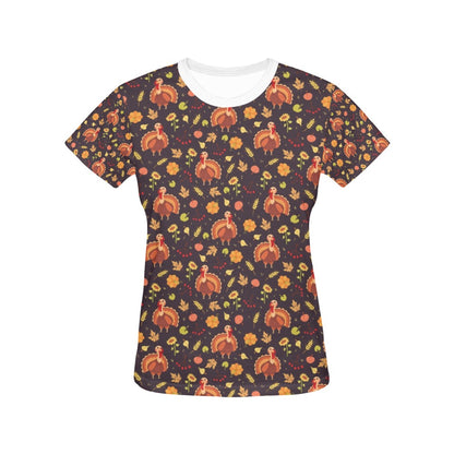 Thanksgiving Print Design LKS305 Women's  T-shirt