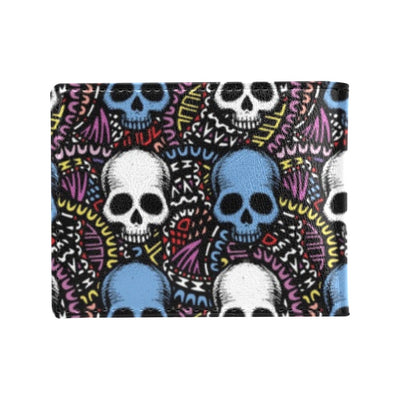 Skull Print Design LKS305 Men's ID Card Wallet