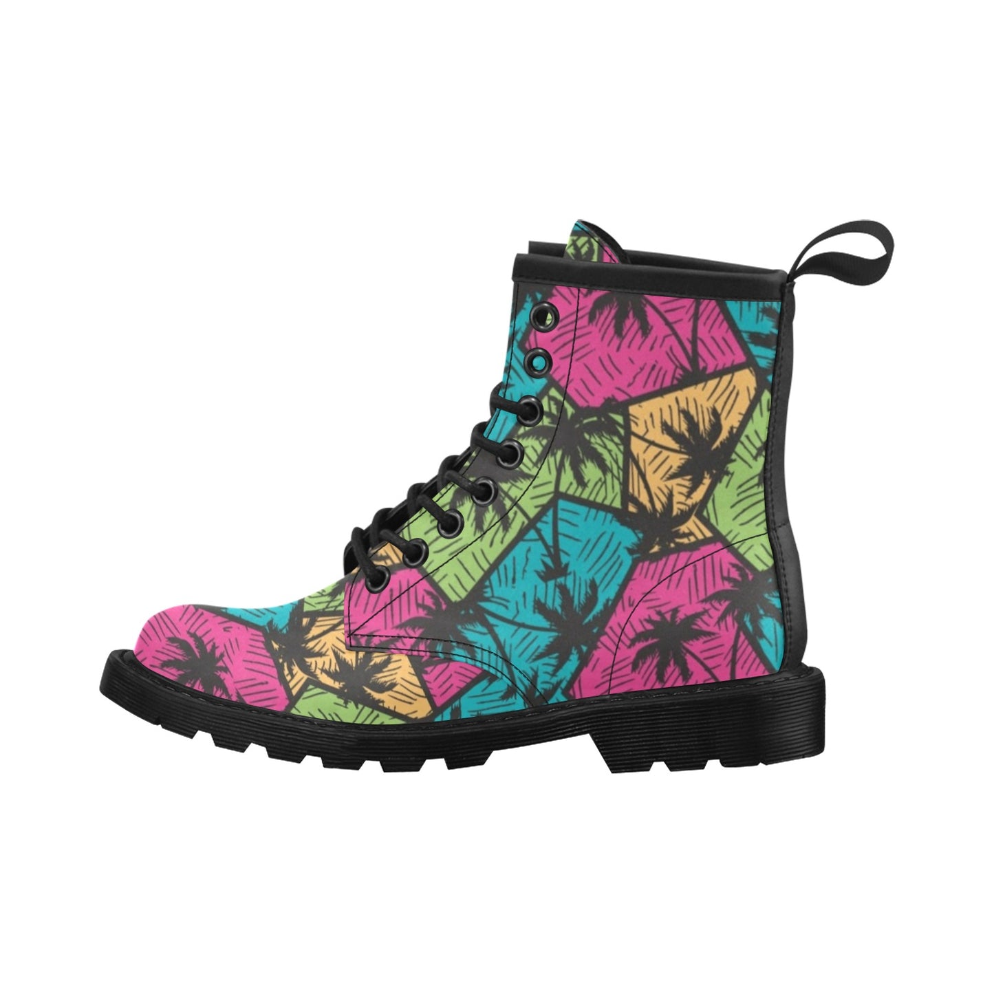 Palm Tree Pattern Print Design PT09 Women's Boots