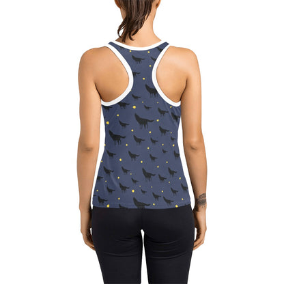 Wolf Print Design LKS301 Women's Racerback Tank Top