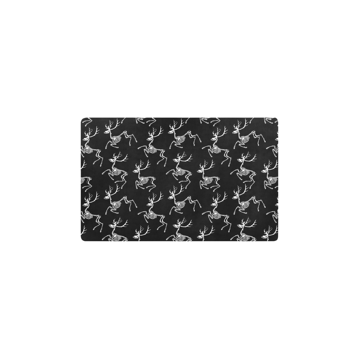 Deer Skeleton Print Pattern Kitchen Mat