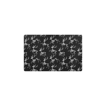 Deer Skeleton Print Pattern Kitchen Mat