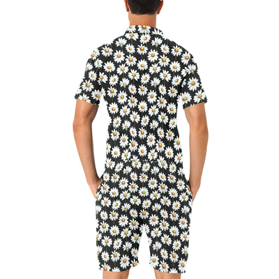 Daisy Print Pattern Men's Romper