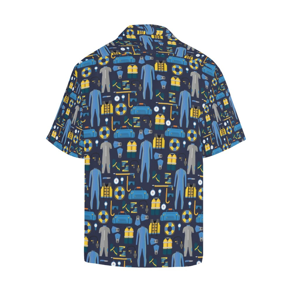 Scuba Equipment Print Design LKS305 Men's Hawaiian Shirt