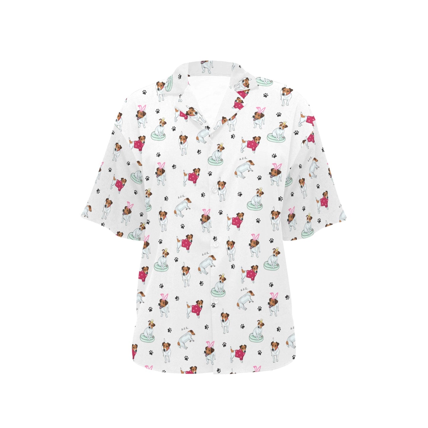 Russell Terriers Print Design LKS308 Women's Hawaiian Shirt