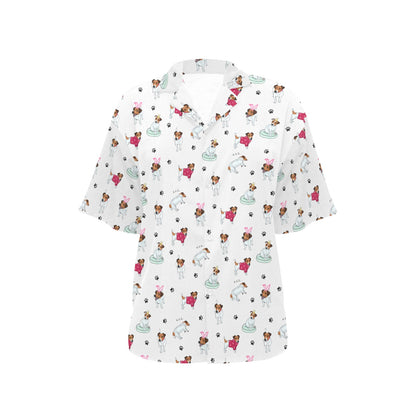 Russell Terriers Print Design LKS308 Women's Hawaiian Shirt