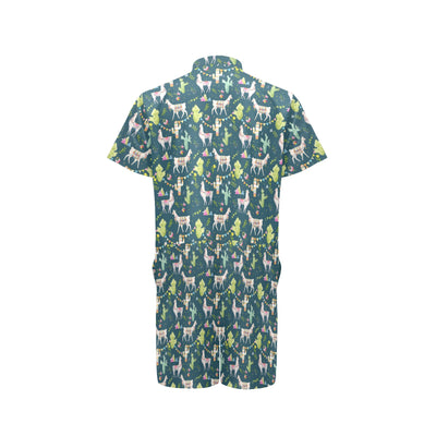 Llama with Cactus Design Print Men's Romper