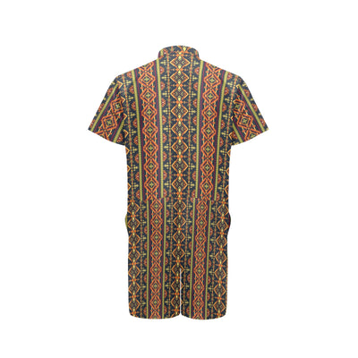 Kente Classic Design African Print Men's Romper