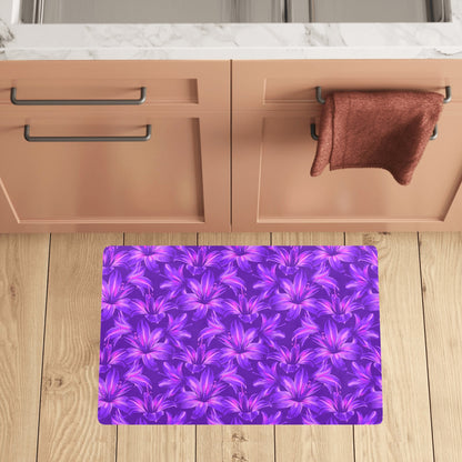 Amaryllis Pattern Print Design AL03 Kitchen Mat