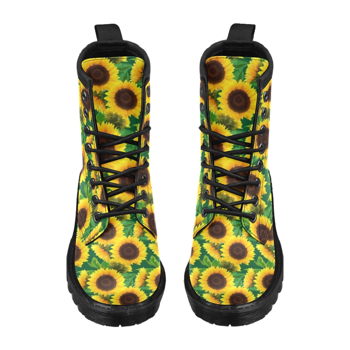 Sunflower Pattern Print Design SF02 Women's Boots